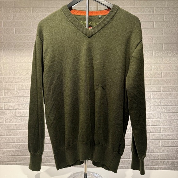 Orvis Other - Orvis Mens V-Neck Sweater Long Sleeve Green Knit Pullover Fly Fishing